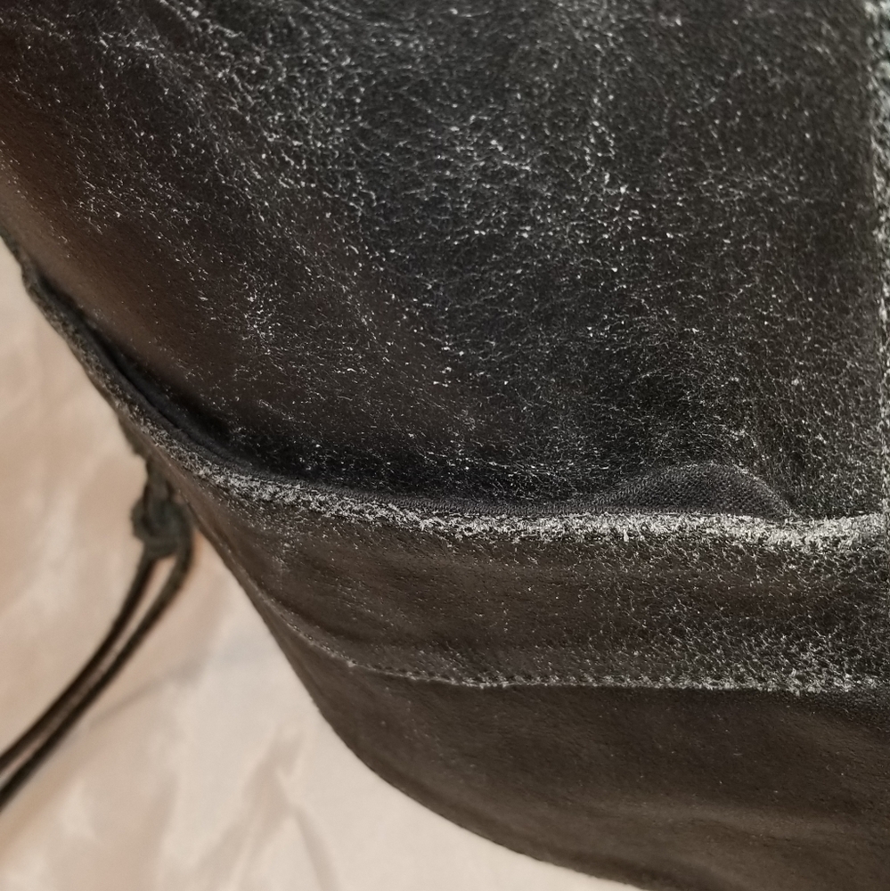 Leather Vest Mens Black Laced sides Size 48 - Picture 8 of 8